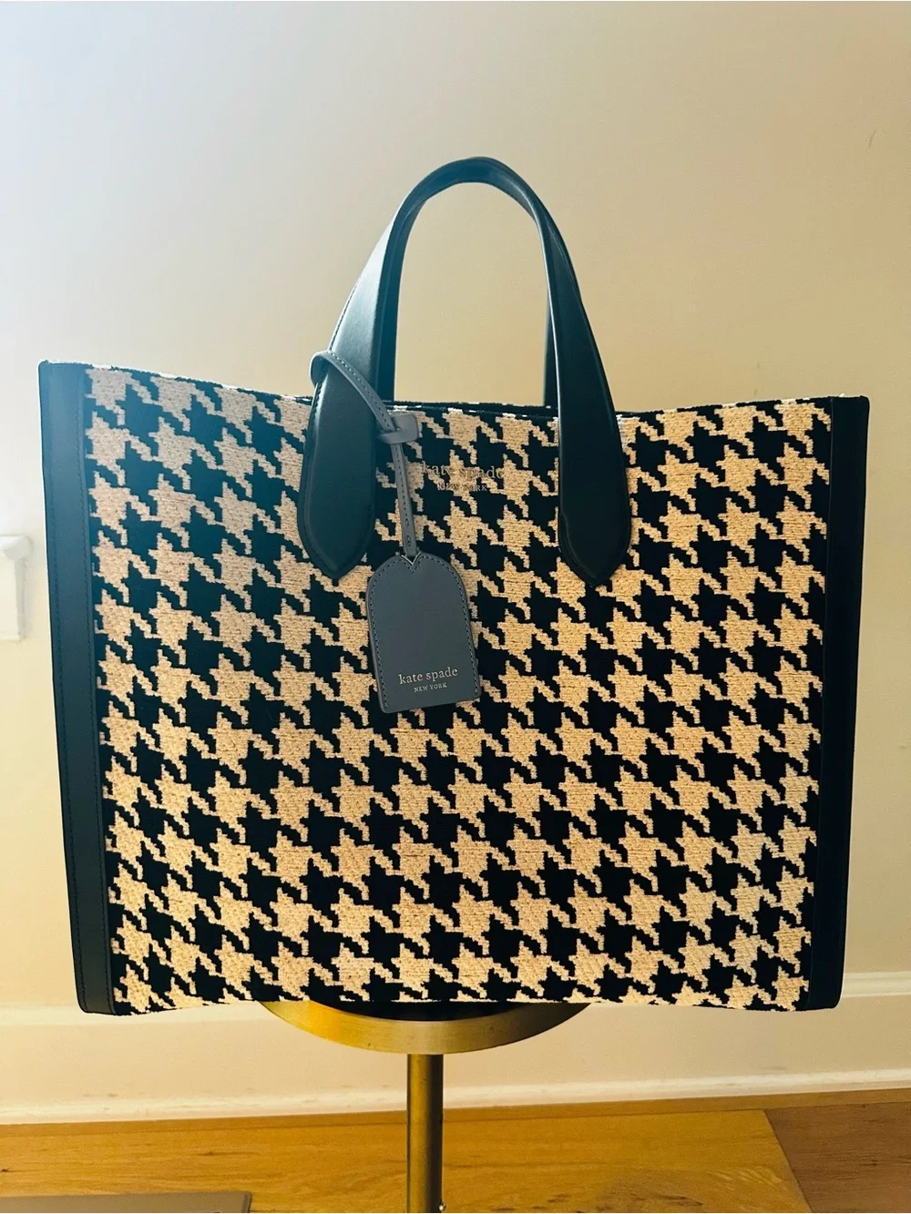 Kate Spade Manhattan Houndstooth Large Tote